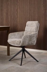 Scaun dining Roger, Gri, 90x62x67 cm