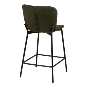 Scaun inalt pentru insula de bucatarie Maceda, Verde inchis, 55x47x95 cm - Img 2