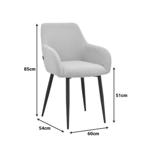 Scaun Telia, Antracit, 60x54x85 cm - Img 8