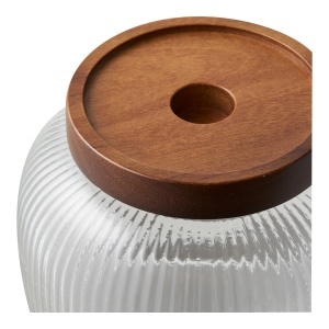Set 2 piese Borcan de depozitare Maya, Sticla, 14.5x14.5x11 cm