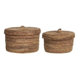 Set 2 piese Cosuri pentru depozitare Desio, Natural, 21x21x14 cm - Img 5