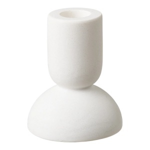 Set 2 piese Suporturi pentru lumanari, Alb, 5.7x5.7x14.5 cm