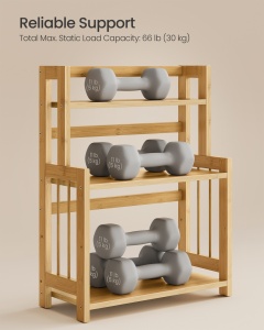 Suport pentru condimente, Bambou, Songmics, Natural, 41x18.6x53.5 cm - Img 5