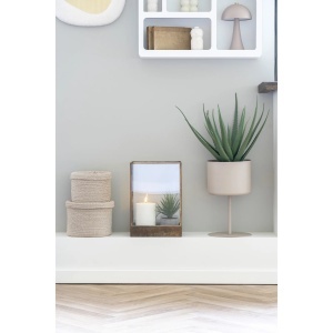 Suport pentru ghiveci Trofa, Bej, 21.5x21.5x36 cm
