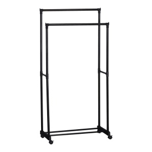 Suport pentru haine, Ganco, Negru, 39x74.5x157 cm
