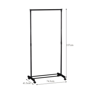 Suport pentru haine, Wizak, Negru, 41.5x74.5x157 cm - Img 5