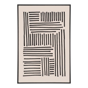 Tablou pe panza Lipari, Negru, 3x100x140 cm - Img 5
