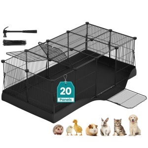 Tarc pentru animale mici Damion, Negru, 123x63x41.5 cm