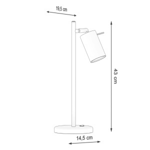 Veioza Ring Negru 14.5x19.5x43 cm - Img 4