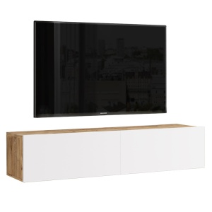 Έπιπλο TV de perete Serit χρώμα Λευκό - Sonoma 140x31.6x29.6cm