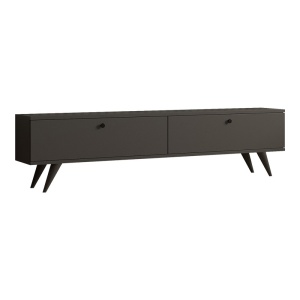 Έπιπλο TV Jate Σκούρο Γκρι 160x25x40 cm