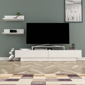 Έπιπλο TV Lucca Λευκό 180x40x31 cm