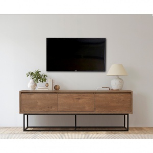Έπιπλο TV Milo 140 Walnut-Μαύρο