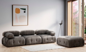Αρθρωτός καναπές Bubble Γκρι 95x95x75 cm - Img 4