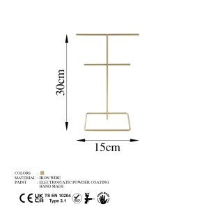 Βάση κοσμημάτων TK-004 Χρυσό 15x30 cm - Img 8