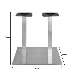 Βάση για επιφάνεια τραπεζιού Aluminum Pako World Ασημί 70x40x72 cm - Img 2