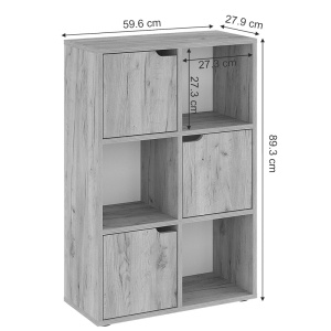 Βιβλιοθήκη Bookel από ξύλο δρυός, 59.5x27.5x89 cm - Img 5