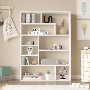 Βιβλιοθήκη Decora, Pako World, Λευκό, 90x22x123 cm - Img 3