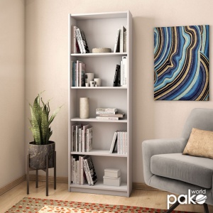 Βιβλιοθήκη Max Λευκή 58x23x170 cm - Img 2