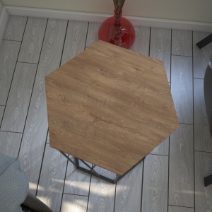 Βοηθητικό τραπεζάκι CetrusKafkas Dark Oak-Μαύρο - Img 5