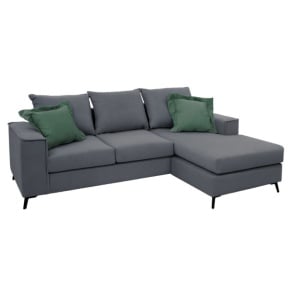 Γωνιακός Καναπές Pako Word Fabulos Ανθρακί 240 x 165 x 95 cm