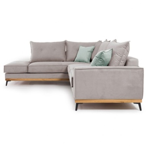 Δεξιός Γωνιακός Καναπές Luxury II Elephant - Ciel - Μαύρο 290x235x90 cm - Img 3