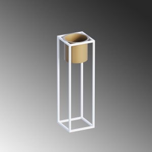 Διακοσμητική Γλάστρα GED023C Χρυσό 15x50x15 cm - Img 5