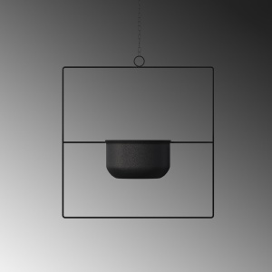 Διακοσμητική Γλάστρα Pandantif Μαύρο 40x40x17 cm - Img 6
