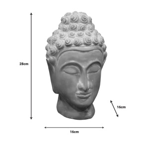 Διακοσμητικό Τραπεζιού Buddha Rolia terracotta Γκρι 16x16x28 cm - Img 2