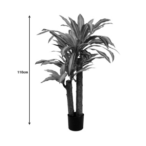 Διακοσμητικό φυτό Dracaena σε γλάστρα πράσινο πλαστικό PP H110 cm - Img 4