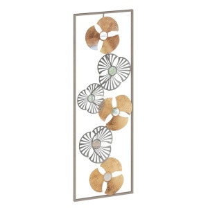 Διακόσμηση Τοίχου Blomma μέταλλο χρυσόiu antic 31x3.5x90 cm