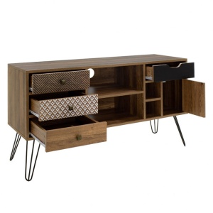 Έπιπλο TV Boho Walnut-Μαύρο - Img 4