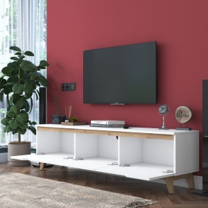 Έπιπλο TV D1 Λευκό 180x35x48.6 cm - Img 5