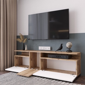 Έπιπλο TV Elana Sonoma-Λευκό 150x29.5x46.3cm - Img 2