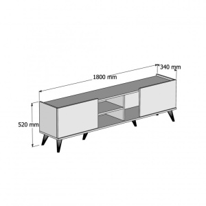 Έπιπλο TV Elegante1310 Walnut - Img 5