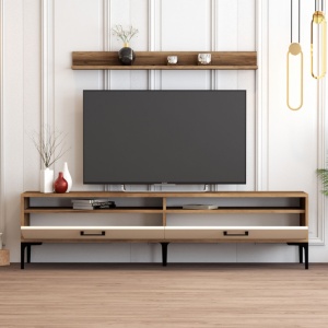 Έπιπλο TV Istanbul-Walnut, Κρεμ - Img 3