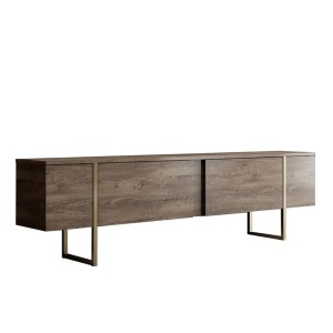 Έπιπλο TV Luxe Καρυδί 180x30x50 cm - Img 6