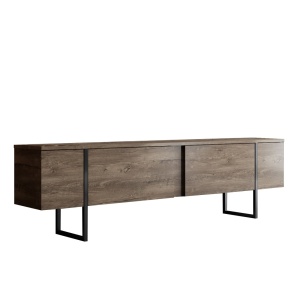 Έπιπλο TV Luxe Καρυδί 180x30x50 cm - Img 6