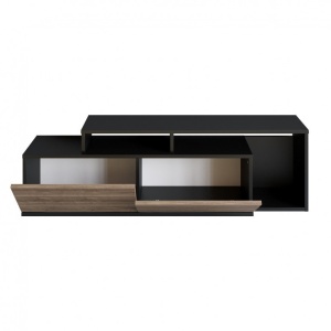 Έπιπλο TV Nexera-Μαύρο, Walnut - Img 4
