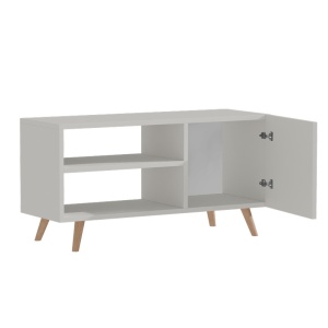 Έπιπλο TV Orianne λευκή μελαμίνη-Φυσικό 90x32x46 cm - Img 2