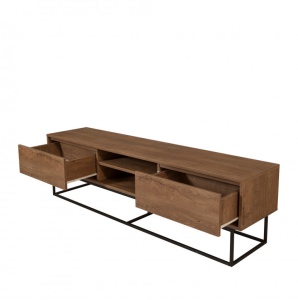 Έπιπλο TV Rodez 180 Walnut-Μαύρο - Img 4