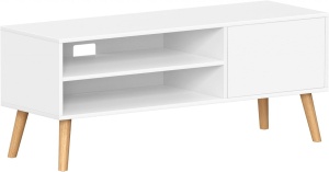 Έπιπλο TV, Vasagle, Λευκό, 120x40x49 cm - Img 2