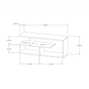 Έπιπλο TV Waldo Pako World Μαύρο 100x29.5x40 cm - Img 4