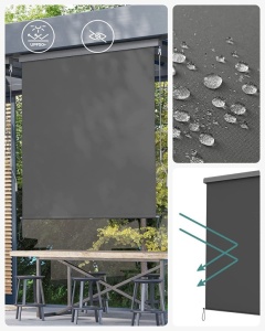 Κάθετη τέντα, Songmics, 140 x 250 cm, Γκρι - Img 6