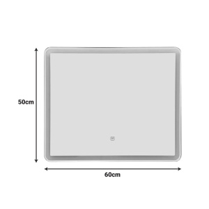 Καθρέφτης LED Quadrou Transparent 60x3x50 cm - Img 2