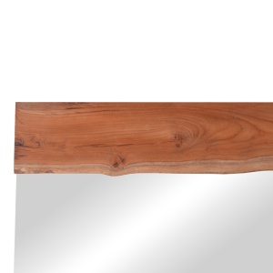 Καθρέφτης Riverine από ξύλο teak σε φυσική απόχρωση 120x80x4 cm - Img 2