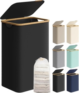 Καλάθι απλύτων Songmics Μαύρο 42x32x70.5 cm