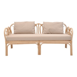 Καναπές κήπου 2 θέσεων Ytrone Boho Pako World Natural 166x61.5x71 cm - Img 2
