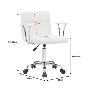 Καρέκλα γραφείου Buleco Pako World Λευκό 56x46x74.86 cm - Img 8