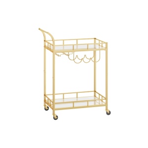 Καρότσι Μπαρ Vasagle Χρυσό 65.8x38x90.2 cm